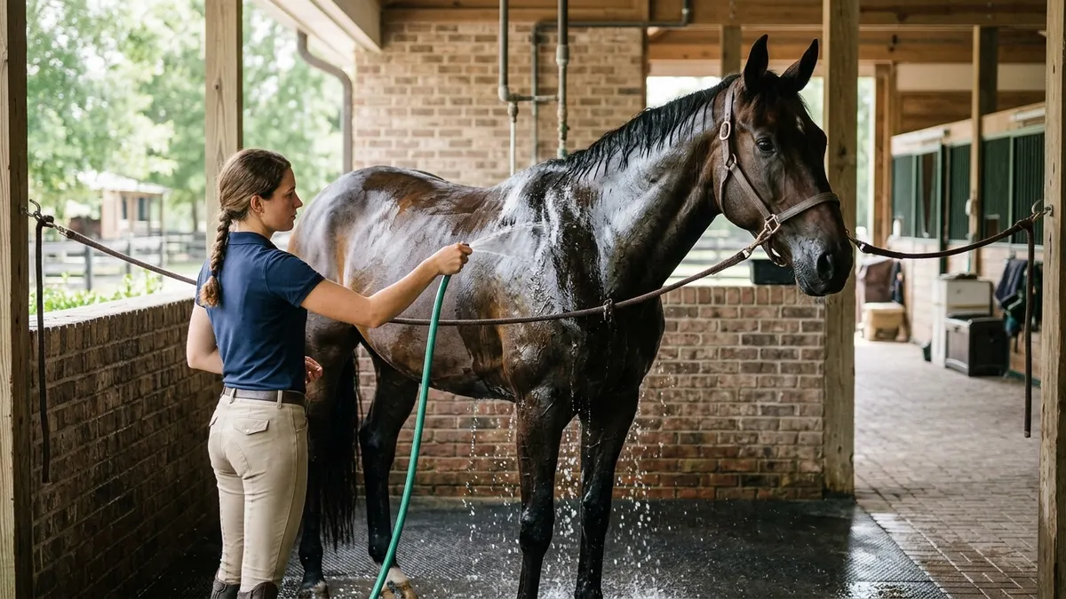 Heat Stress in Horses: Hydration, Cooling and Red Flags